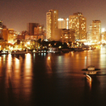 The Nile River at Night, Cairo, Egypt