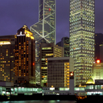 Skyscrapers in city, Hong Kong, China