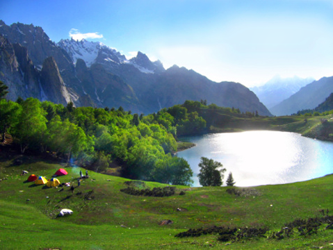 Mountain and coastline