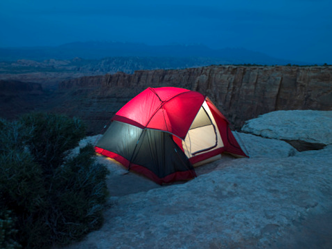 Tent at night