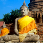 Buddha statues at Wat Chang Lom temple, Thailand